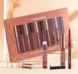 Kit lèvres nude Landmanni rouge à lèvres mat et crayon contour