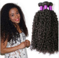 Extensions cheveux bouclés serrés naturels noirs lot 3 bandes