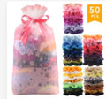 Lot 50 chouchous colorés dans sachet cadeau rose