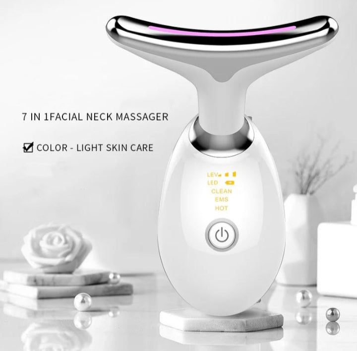 Masseur Facial & Cervical 7-en-1 LED