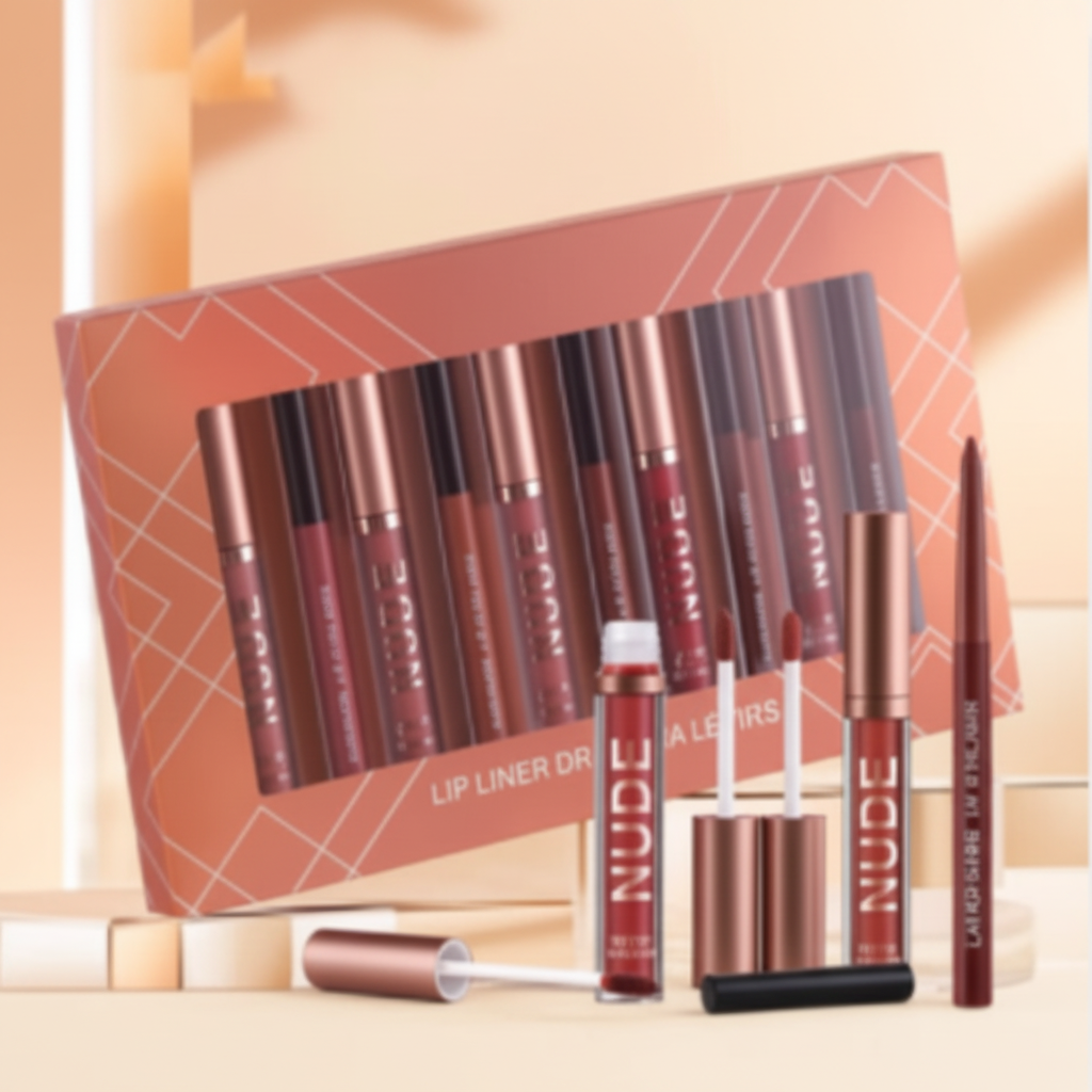 Kit Lèvres Nude Landmanni – Rouge à Lèvres + Crayon Contour