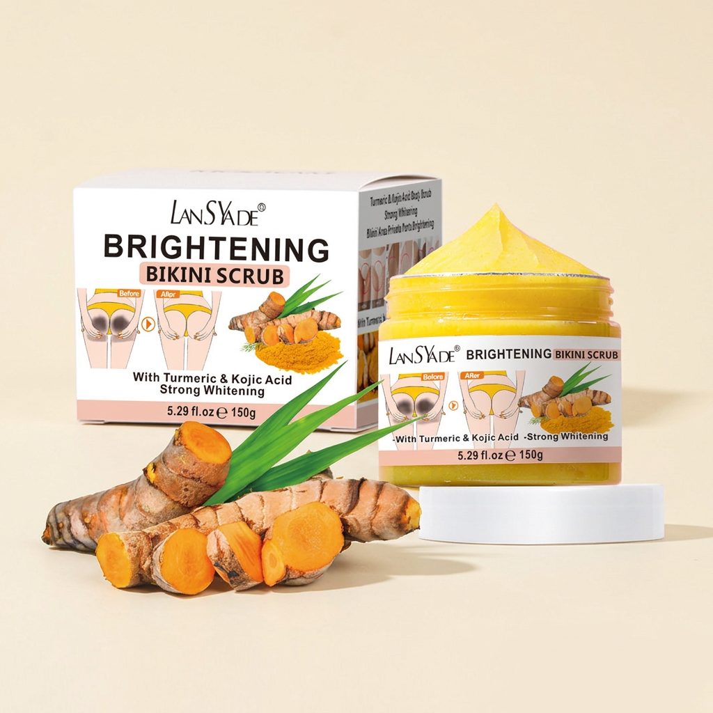 Brightening And Rejuvenating Kojic Acid Turmeric Facial Scrub