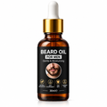 Huile a barbe homme 30ml flacon compte-gouttes amber douce et hydratante