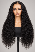 Perruque Lace Front Bouclée Deep Wave Noire