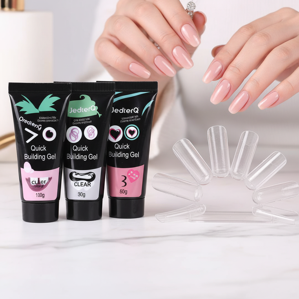 Kit Poly Gel Ongles Complet – 60ml + 48 Embouts (ST124-3#)