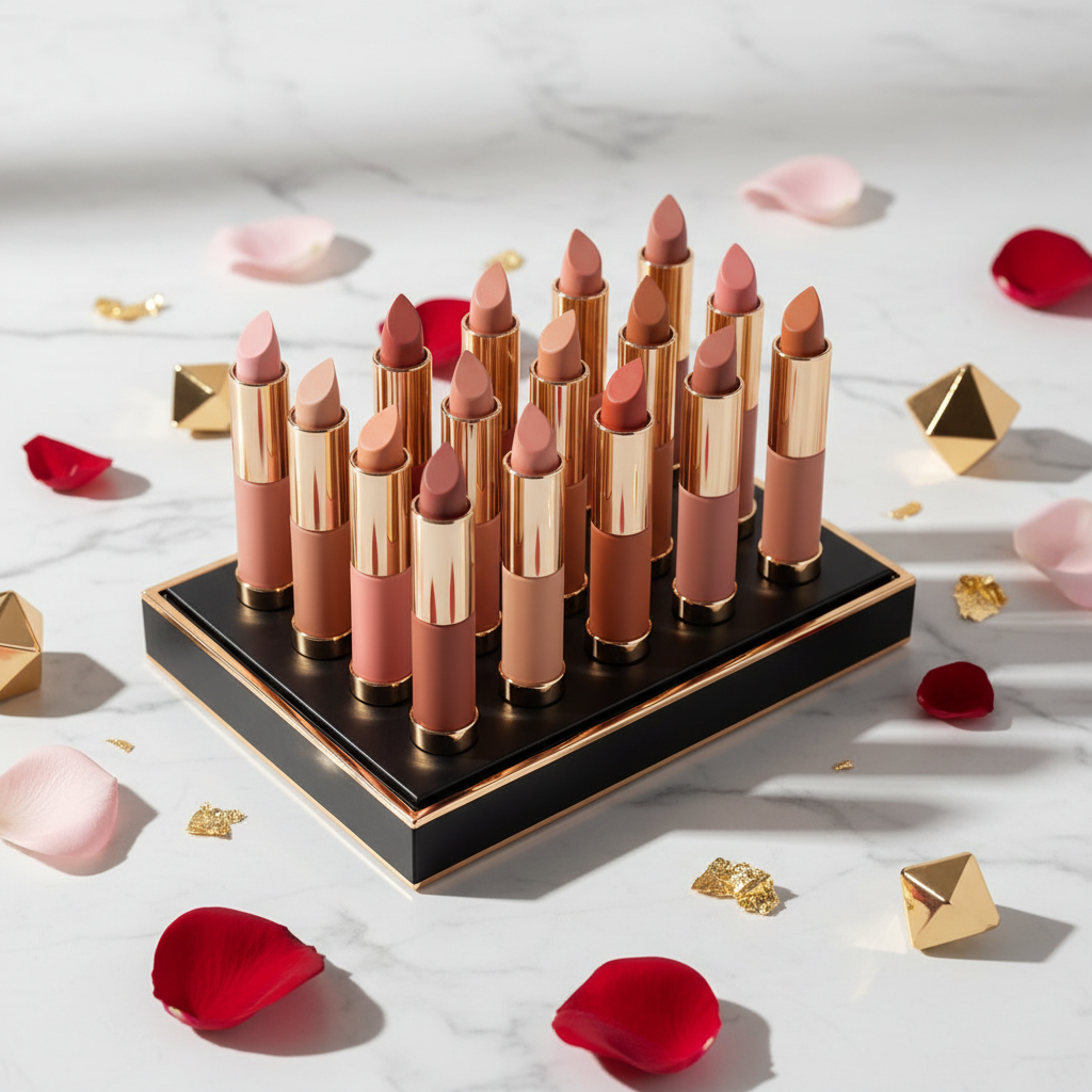 Palette Langmanni Matte Lipstick – 12 Rouges à Lèvres Mat Édition Limitée