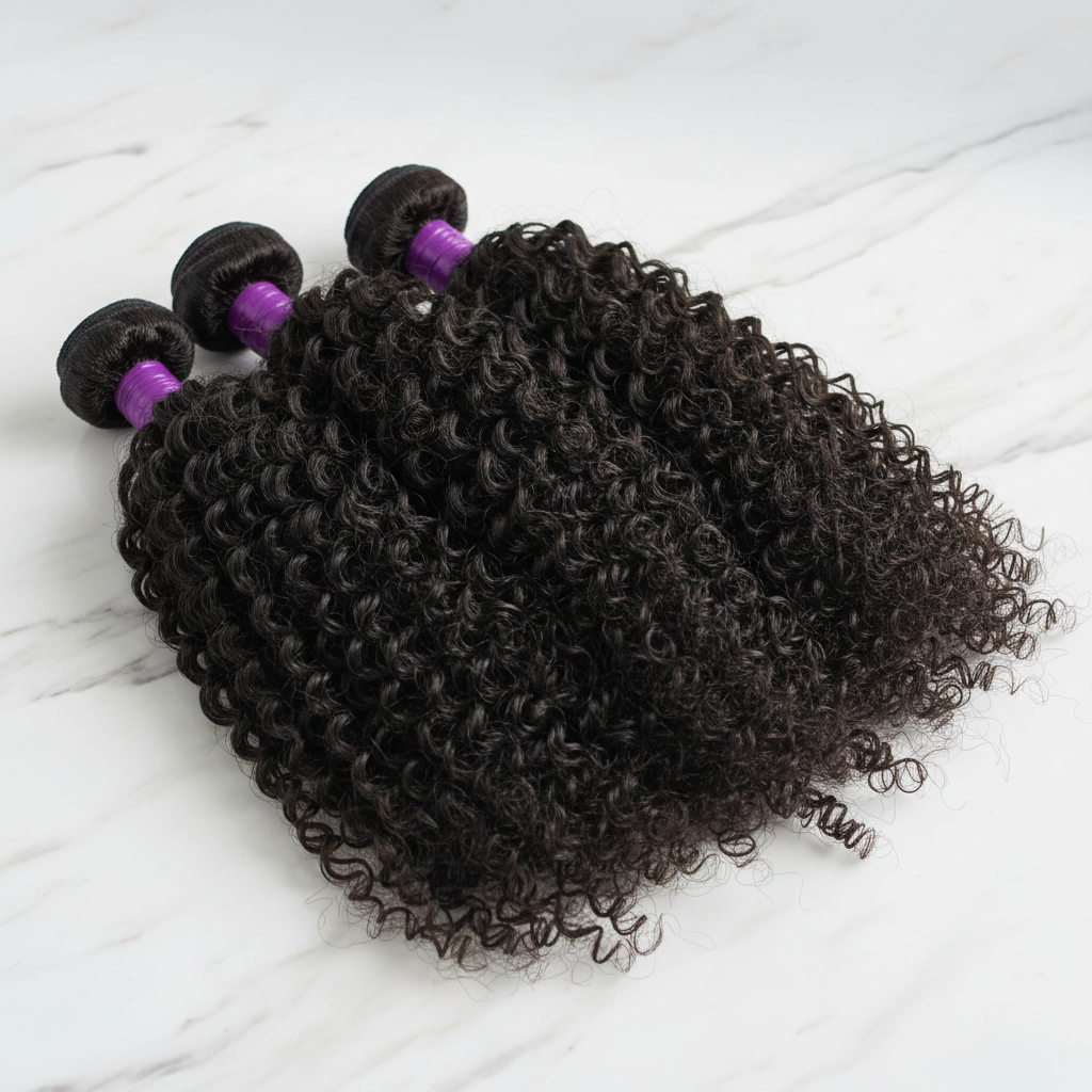 Extensions Cheveux Bouclés Serrés Naturels – Lot de 3 Bandes