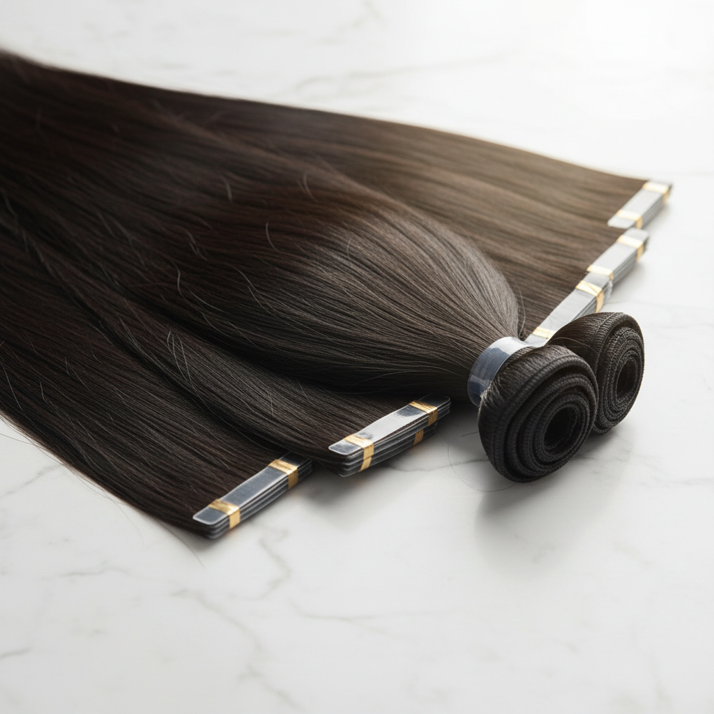 Extensions Cheveux Humains Tape-In – Fixation Invisible American Bulk Tape