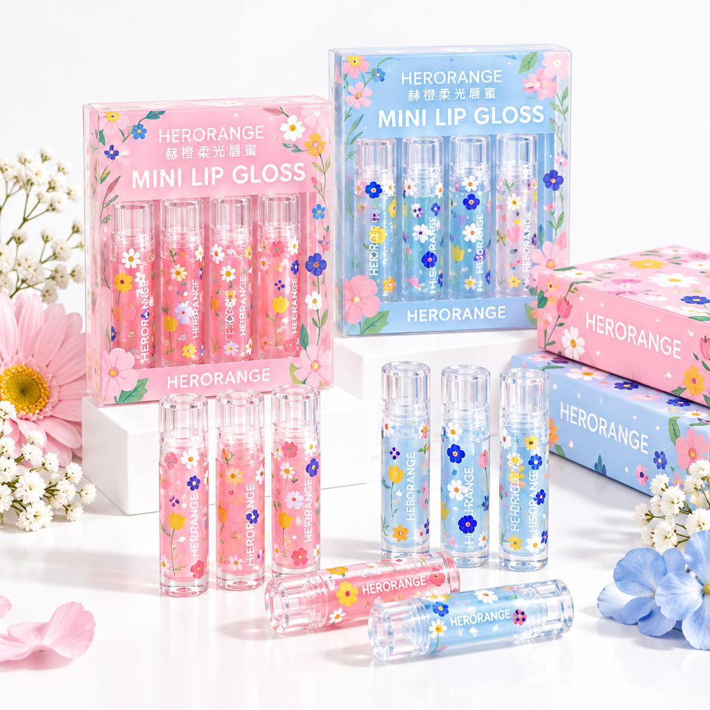 Coffret Mini Gloss Transparents Fleuris