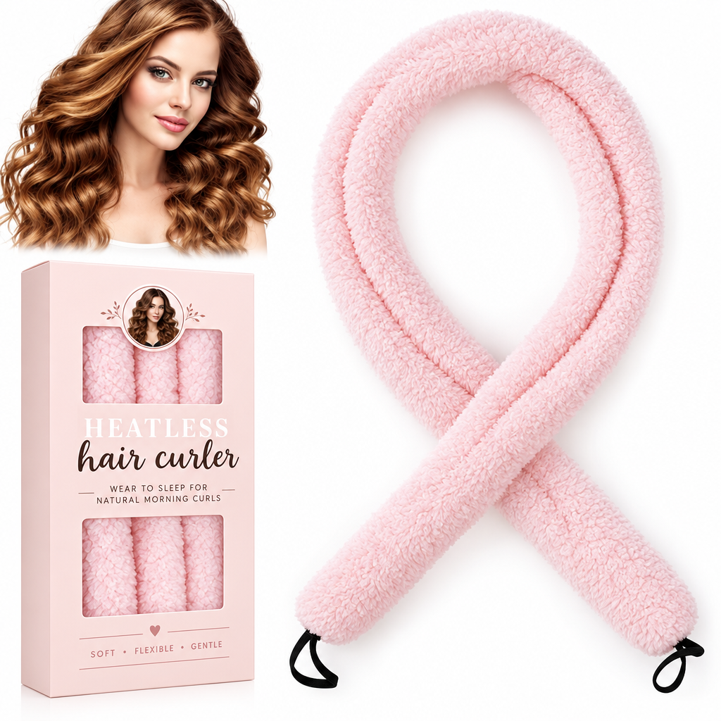 Boucleur Sans Chaleur Heatless Hair Curler Rose