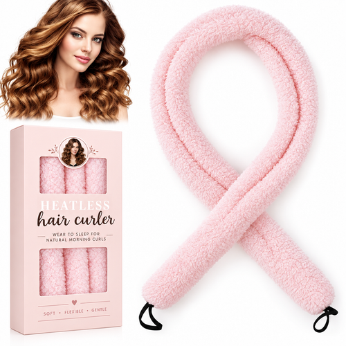 Boucleur Sans Chaleur Heatless Hair Curler Rose